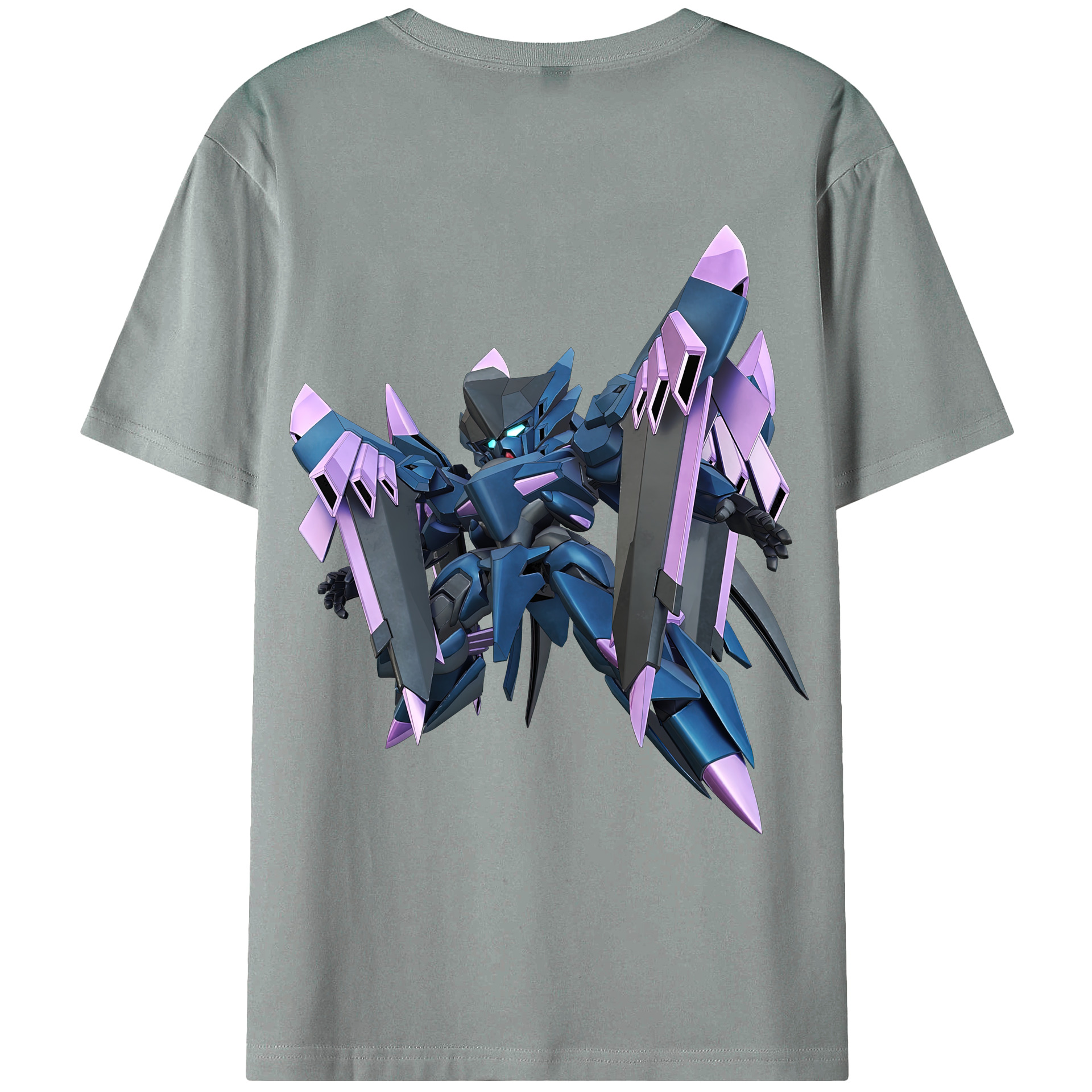 （画像用） 機動戦士ガンダム Mobile Suit Gundam 綿100％ メンズ半袖Tシャツ（バックプリント） 通気性